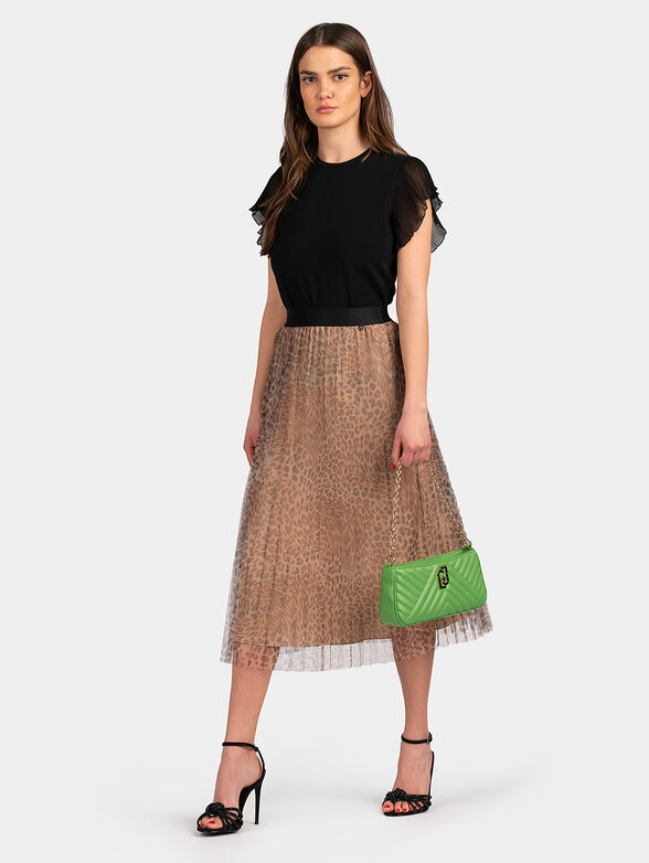 Black T-shirt with accent sleeves - 2