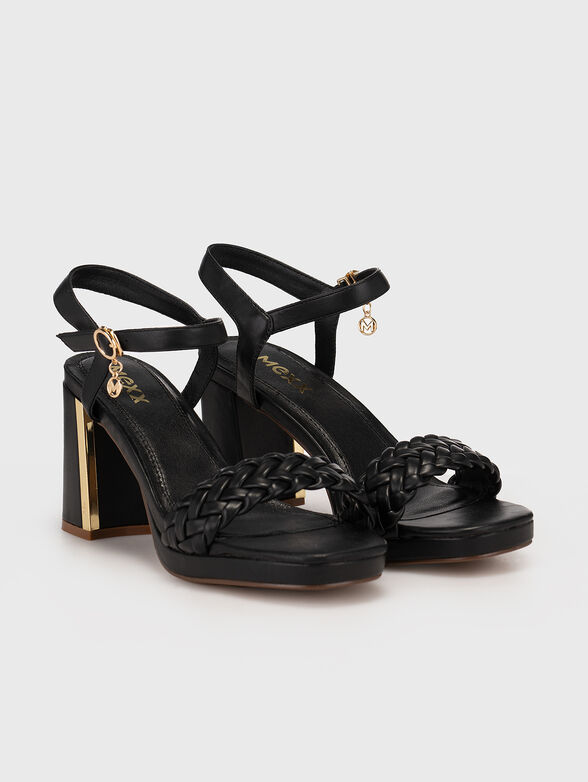 LEWY black heeled sandals  - 2