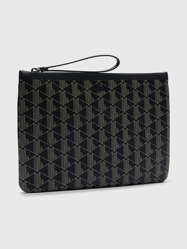 Clutch with monogram logo print - 3