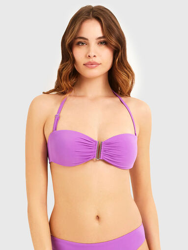 ESSENTIALS bikini top in purple - 4