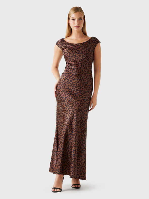 SILVANA maxi dress with animal print - 1
