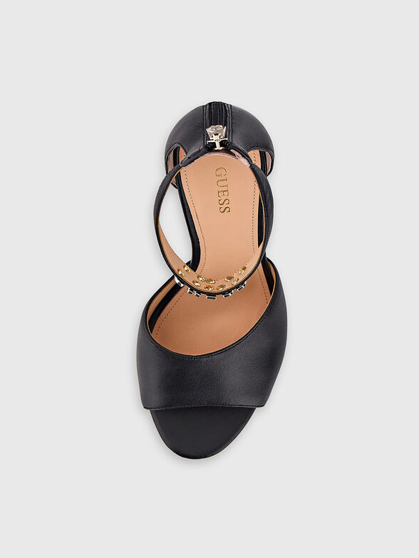 MONITA black heeled sandals - 4