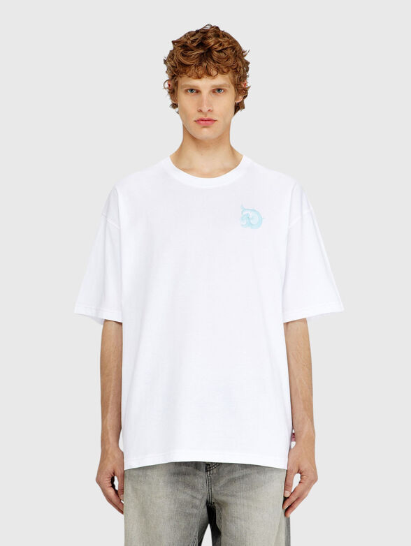 Cotton T-shirt with a round neckline - 1