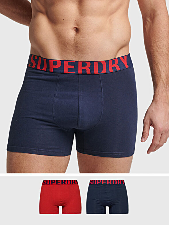 2-pack Boxers with branded logo branding - 1