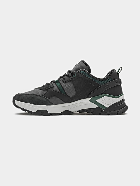 Black running sneakers with red accents - 4
