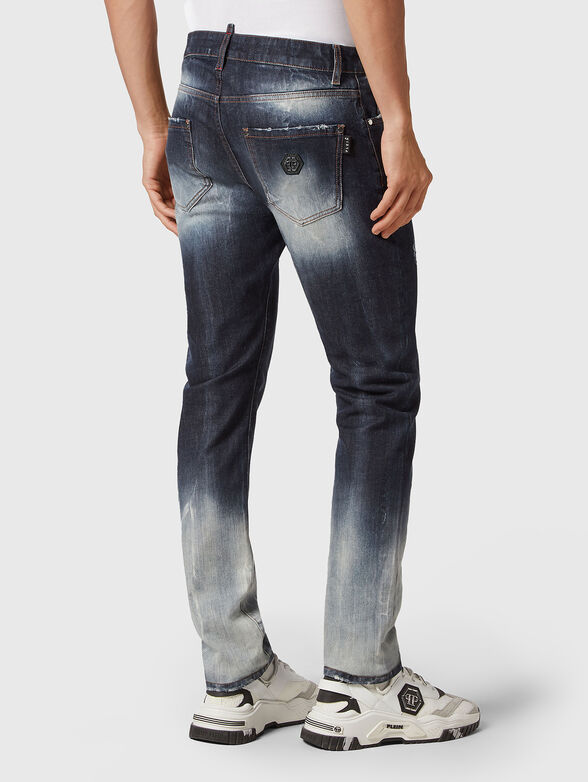 Distressed straight fit jeans - 1