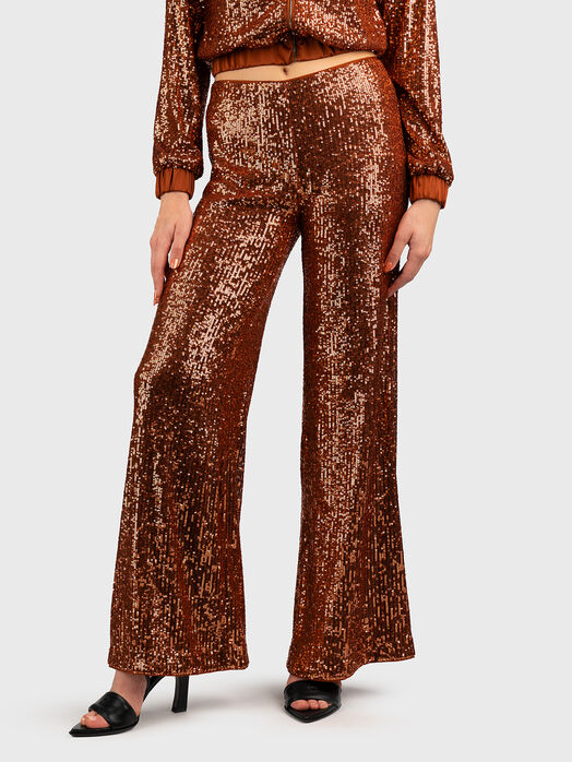 Trousers with sequins