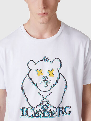 Cotton T-shirt with print - 5