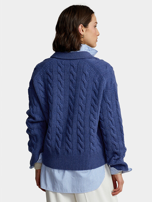 Relaxed fit blue sweater  - 3