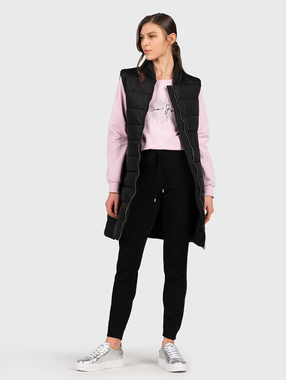 Sweatshirt with appliqued rhinestones - 2