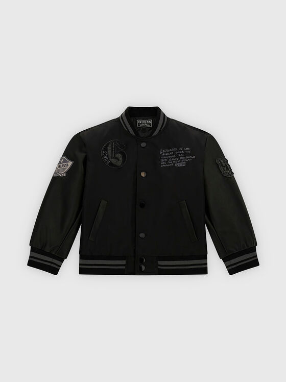 Bomber jacket with accent print on the back - 1