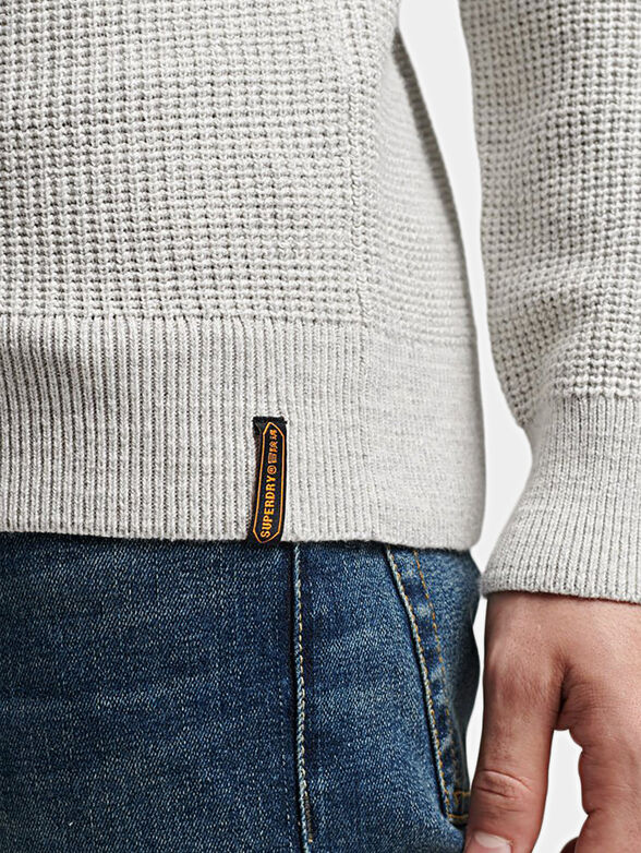 Black textured sweater - 4