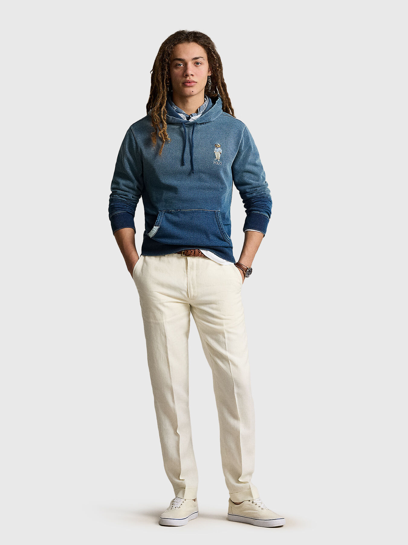 Polo shirt with gradient effect and embroidery brand POLO
