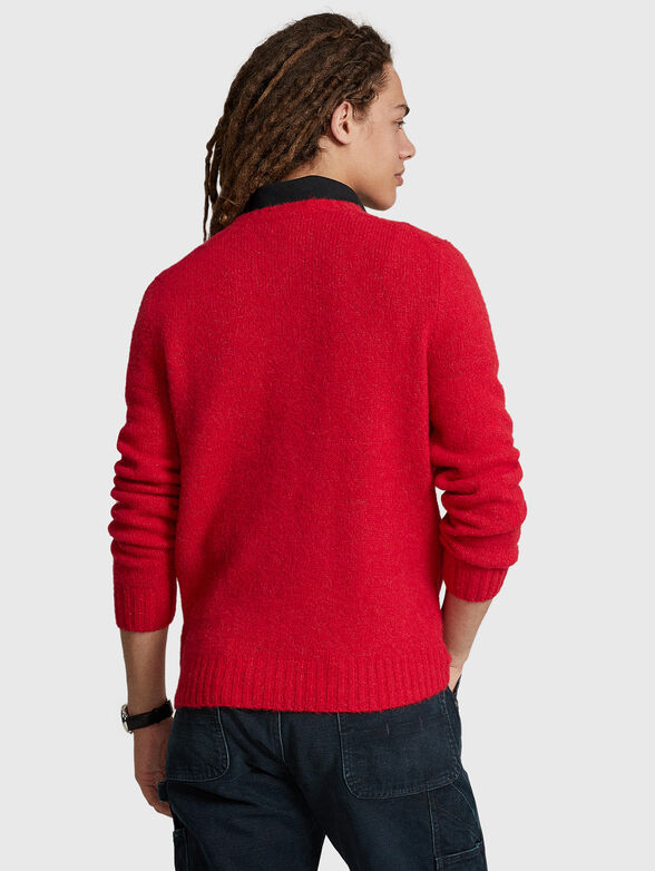 Wool blend sweater with logo embroidery - 3