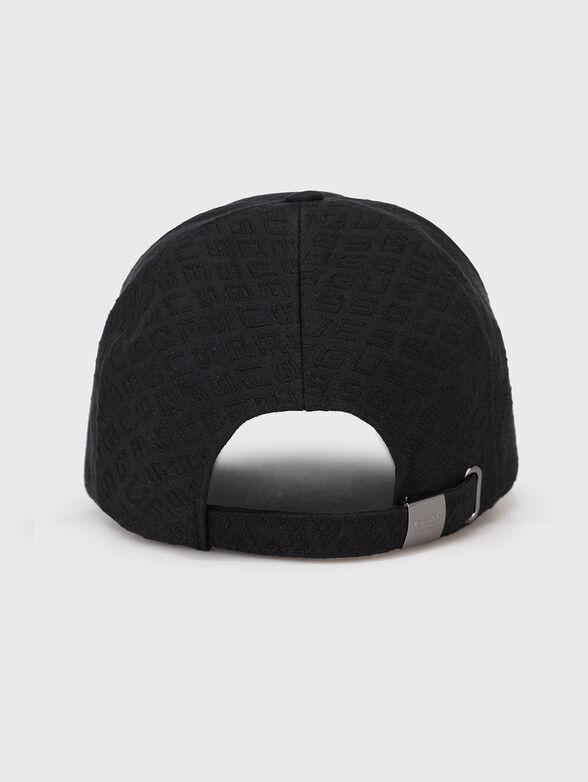 Black baseball cap with monogram - 2