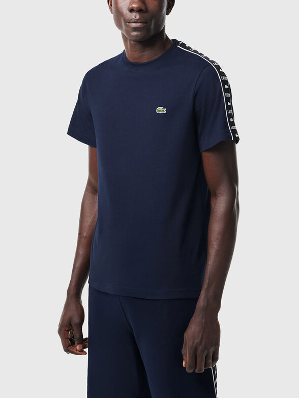 Light blue t-shirt with contrast logo detail - 1