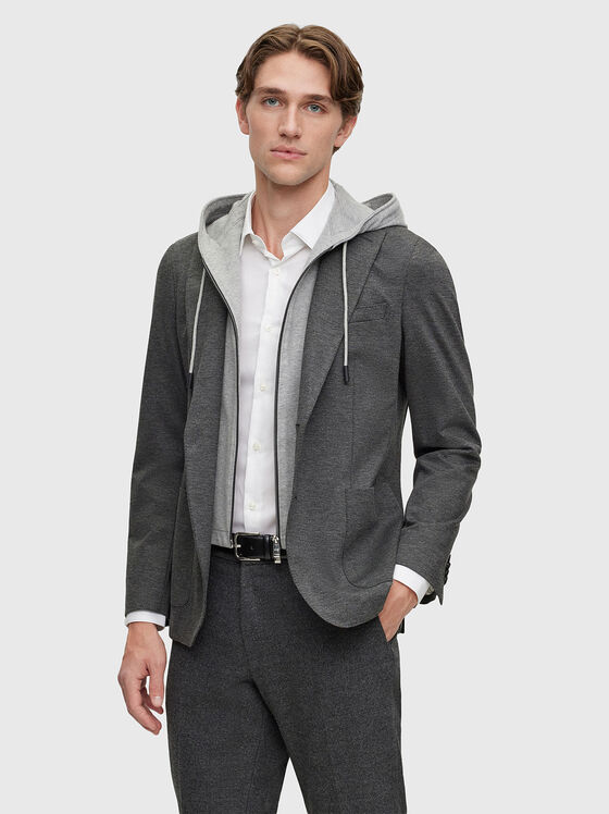 Grey blazer with removable part - 1