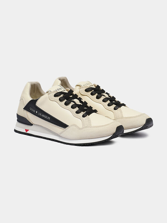 GENOVA Leather trainers in navy blue - 2