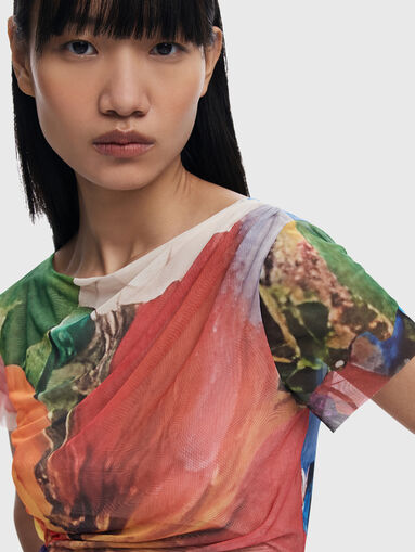 T-shirt with chiffon - 5