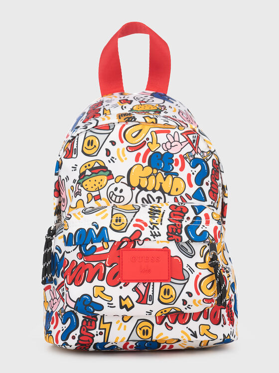 Backpack with multicolour print - 1