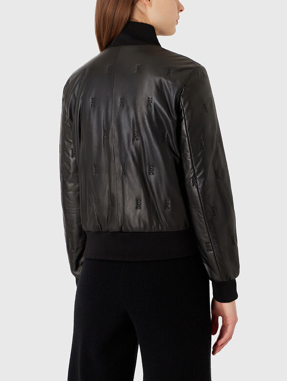 Leather bomber jacket - 3