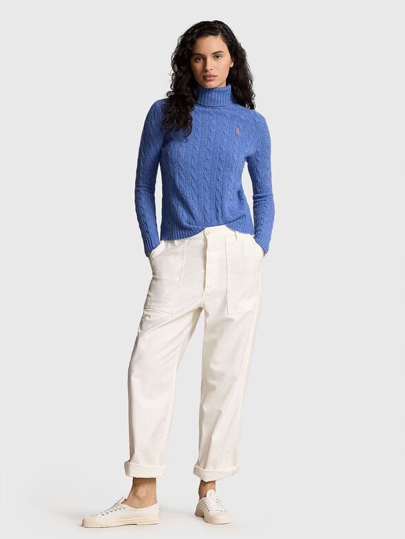 Sweater with knitted motif and logo - 2