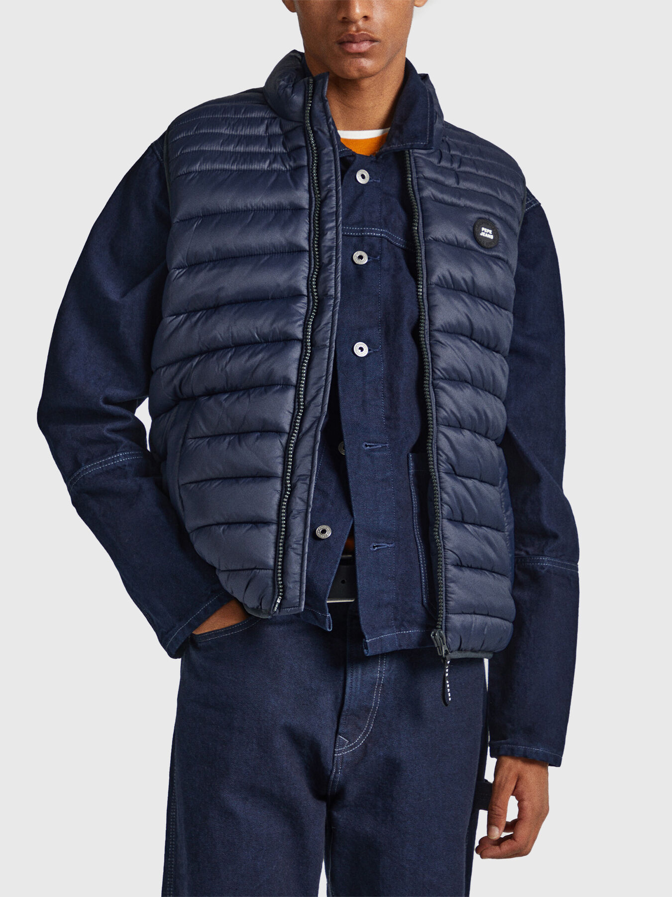 BALLE GILLET black vest with quilted effect brand Pepe Jeans Globalbrandsstore en