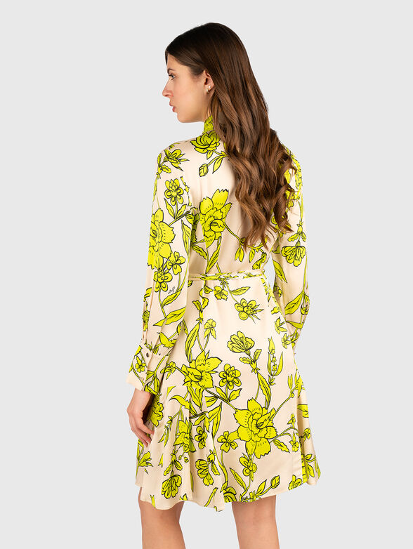 Long sleeve dress with floral print - 2