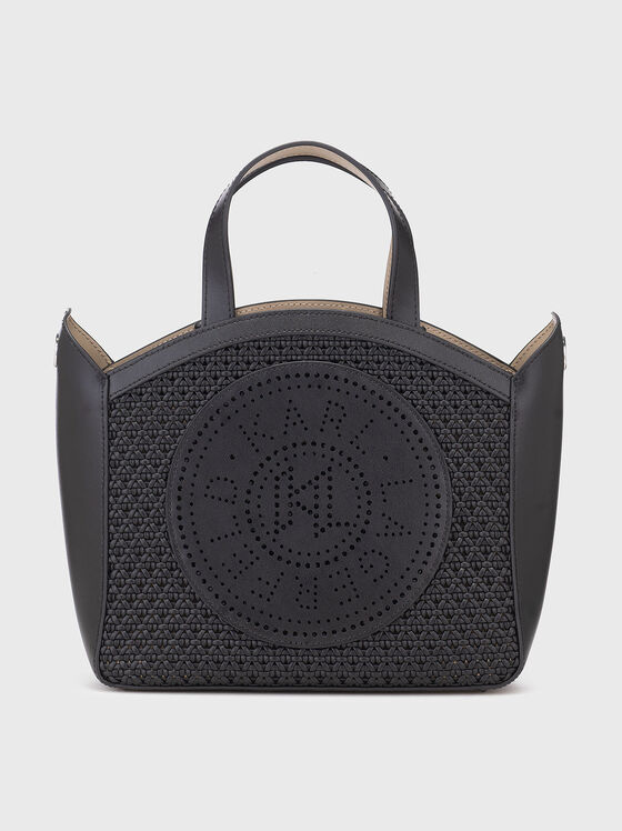 Кожена чанта с акцентна презрамка - 1