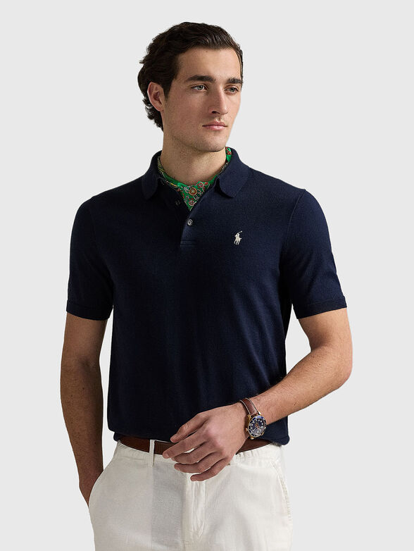 Cotton polo collar jumper - 1