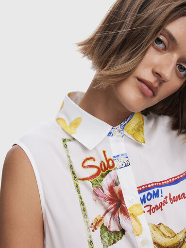 White dress with print - 4