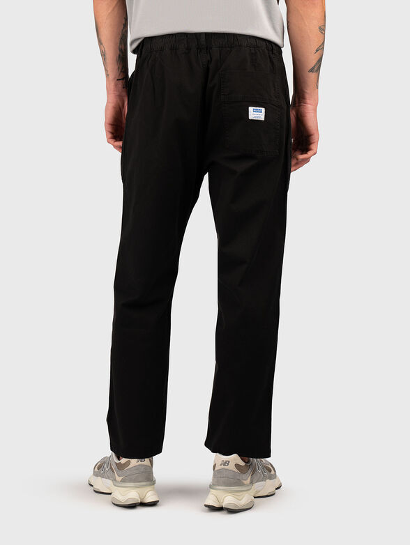 Straight trousers with elastic waist and logo - 2