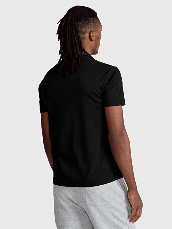 Black tee with logo embroidery - 3