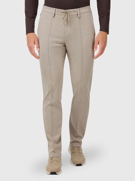 Панталон от вискозен бленд с еластична талия - 1