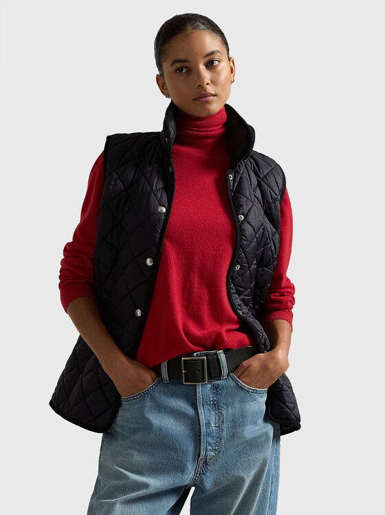 Quilted black vest - 1