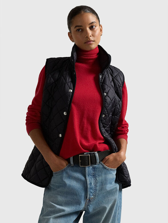 Quilted black vest - 1