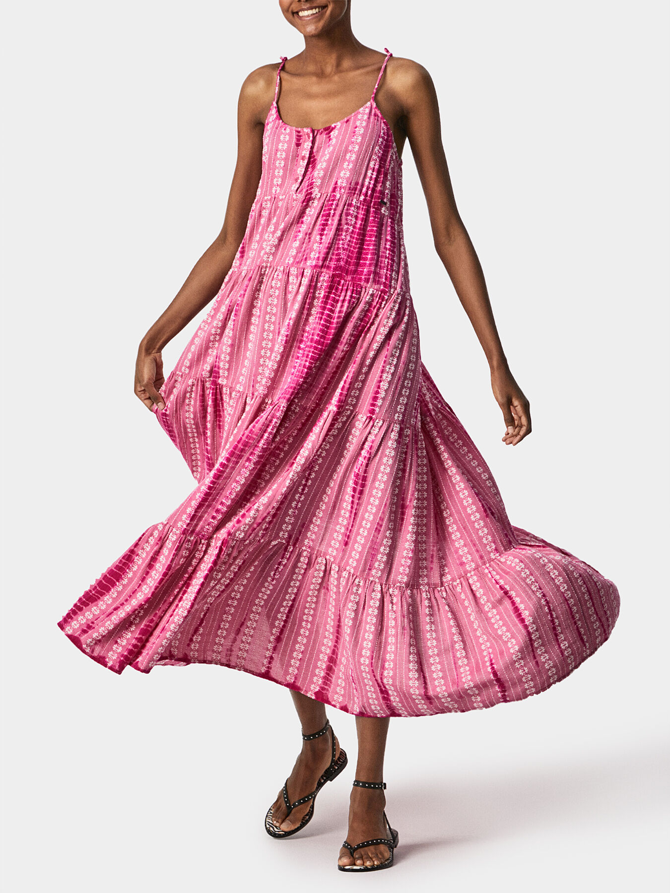 PEARL maxi dress with tie dye effect brand Pepe Jeans Globalbrandsstore en