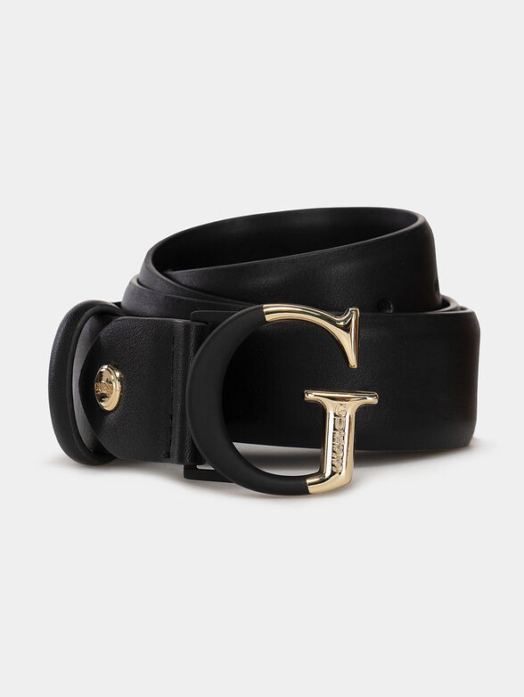 Black belt with logo buckle - 1
