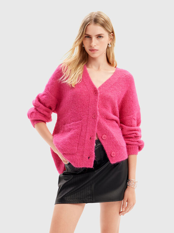 Oversized wool blend cardigan - 1
