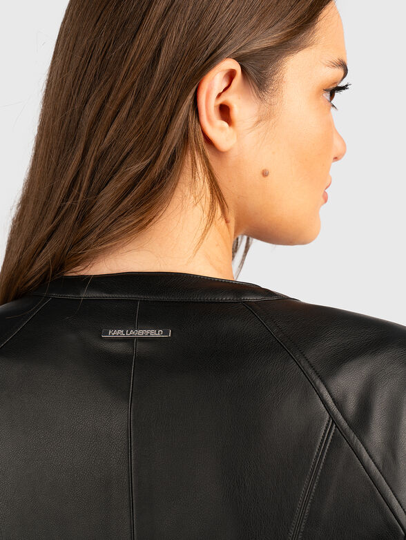 Faux leather jacket - 5