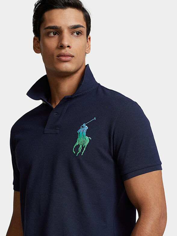 Cotton Polo-shirt with accent logo embroidery - 4