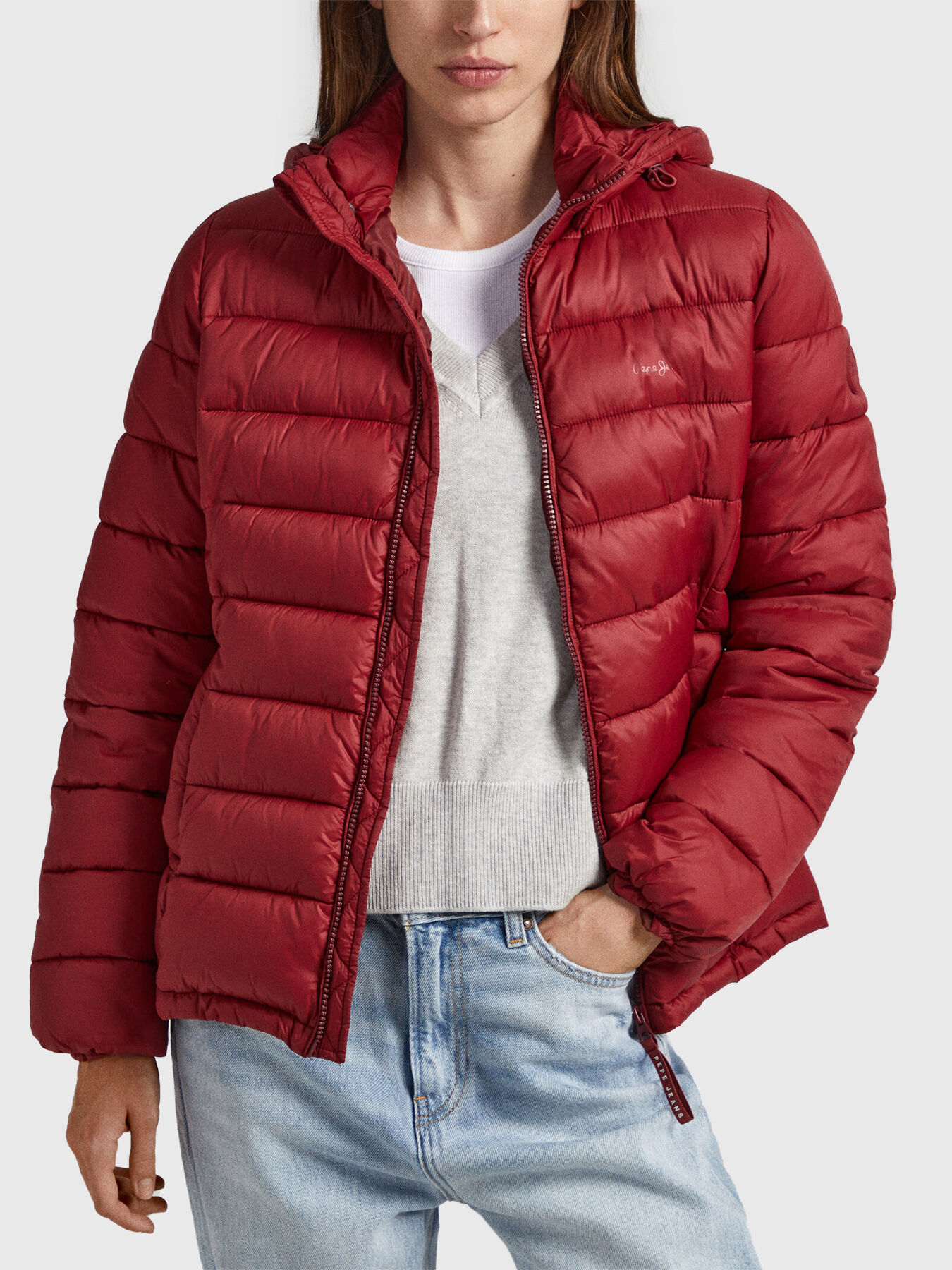 MADDIE jacket with logo accent brand Pepe Jeans