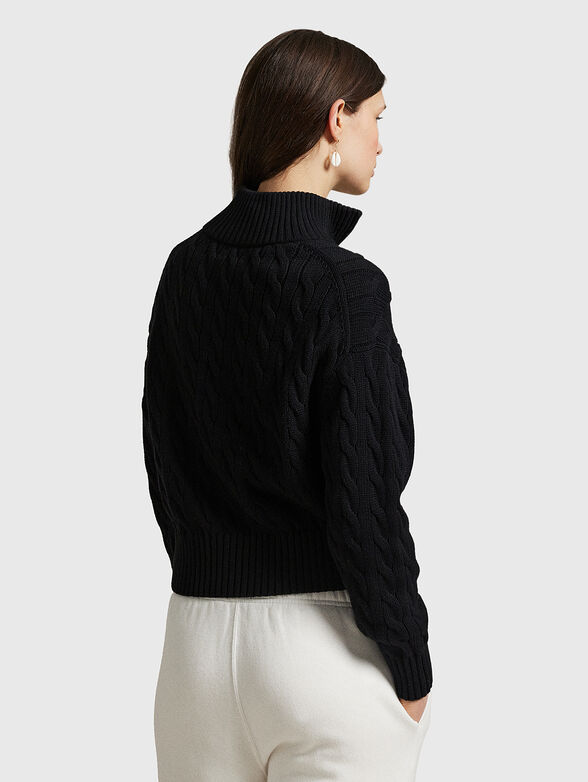 Cotton sweater with logo embroidery - 3