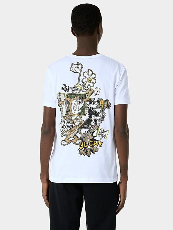 Black cotton T-shirt with Looney Tunes - 2