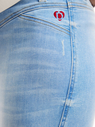 Skinny jeans from cotton blend  - 4