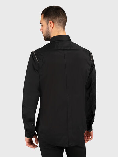 Black shirt with accent zips - 3