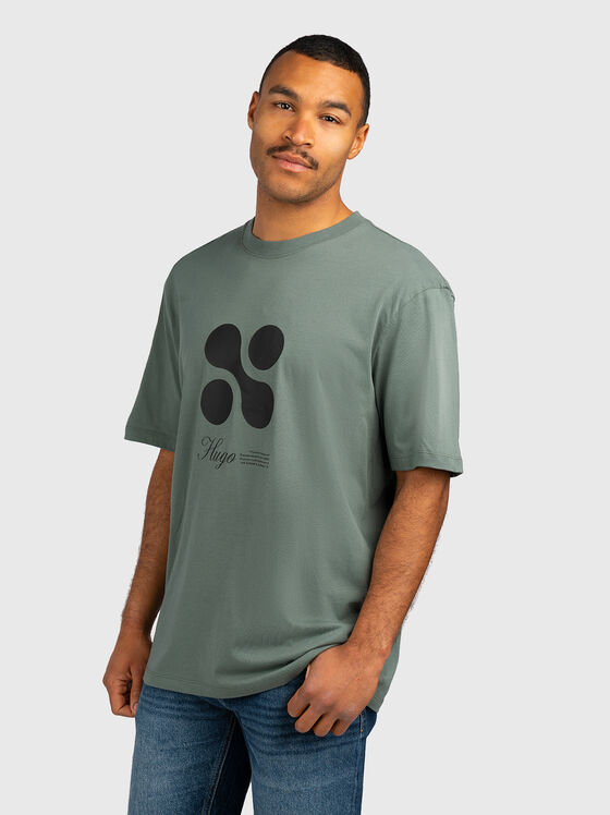 Зелена тениска DOOLING с лого акцент - 1
