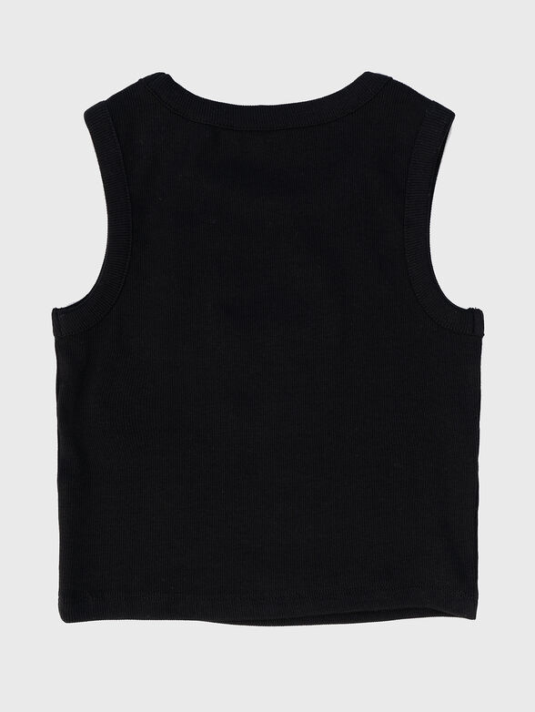 Ribbed top with contrast logo  - 1