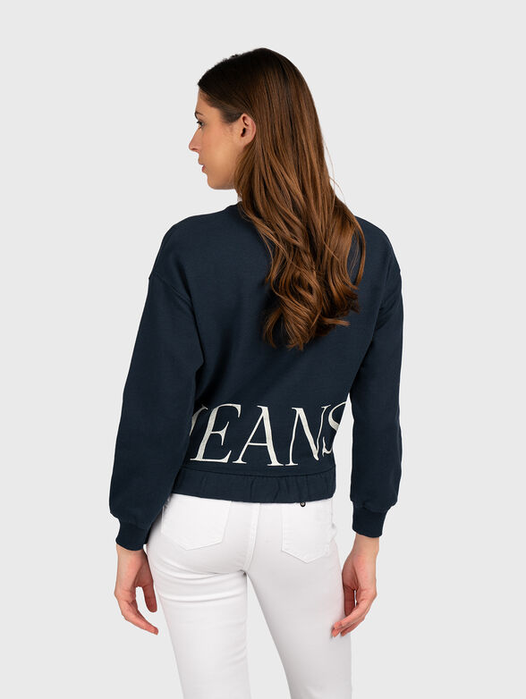 VICTORIA cotton sweatshirt in dark blue - 2