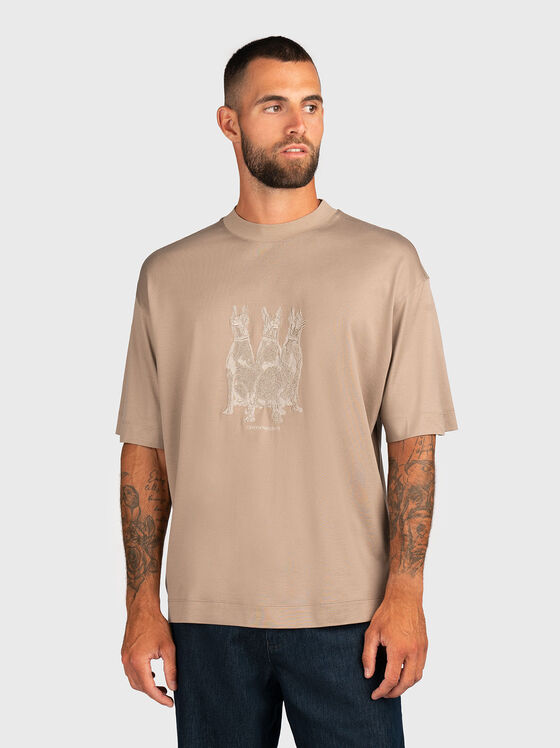 T-shirt with accent embroidery - 1